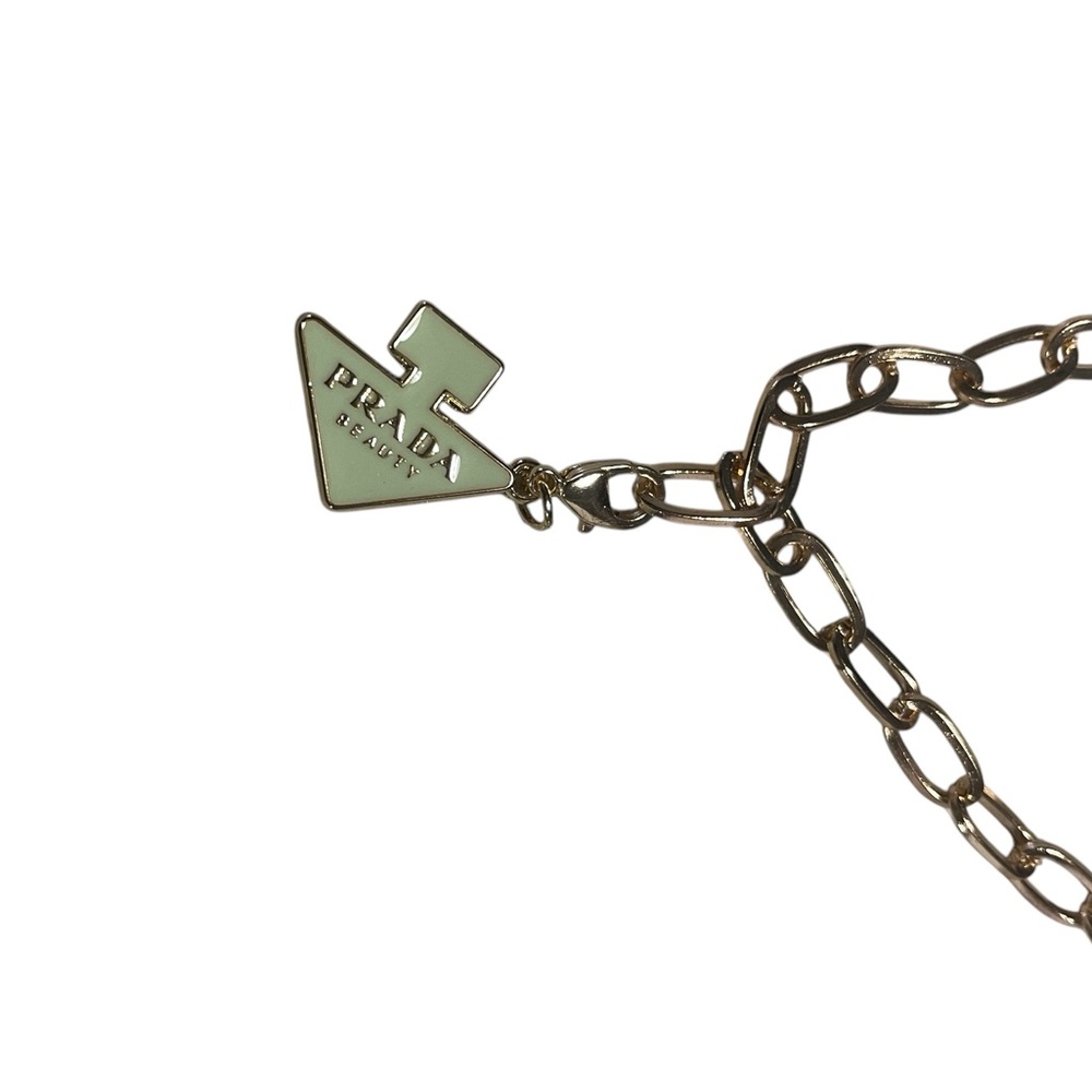 New in Bag Prada Beauty Green VIP Pendant Necklace, 18” Chain - Picture 2 of 4